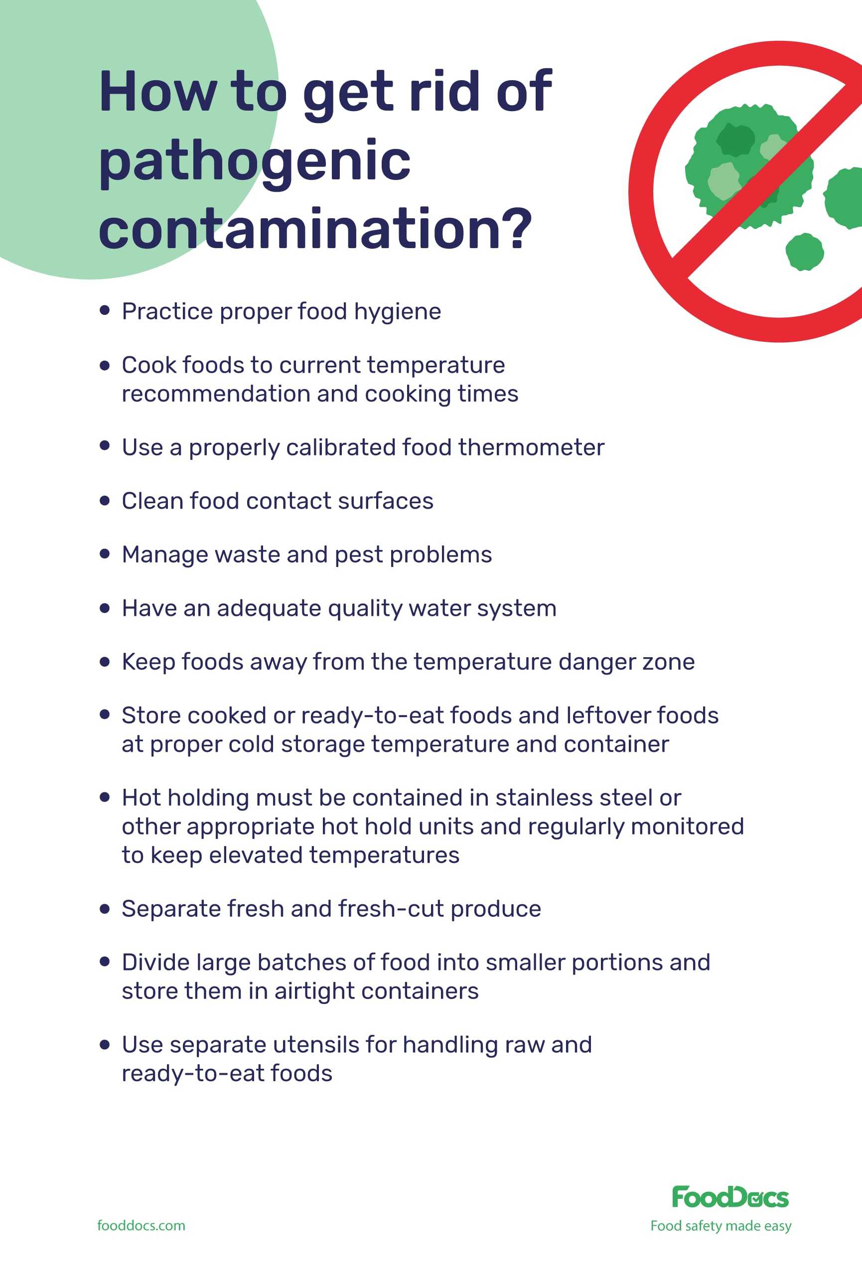 How to get rid of pathogenic contamination?
