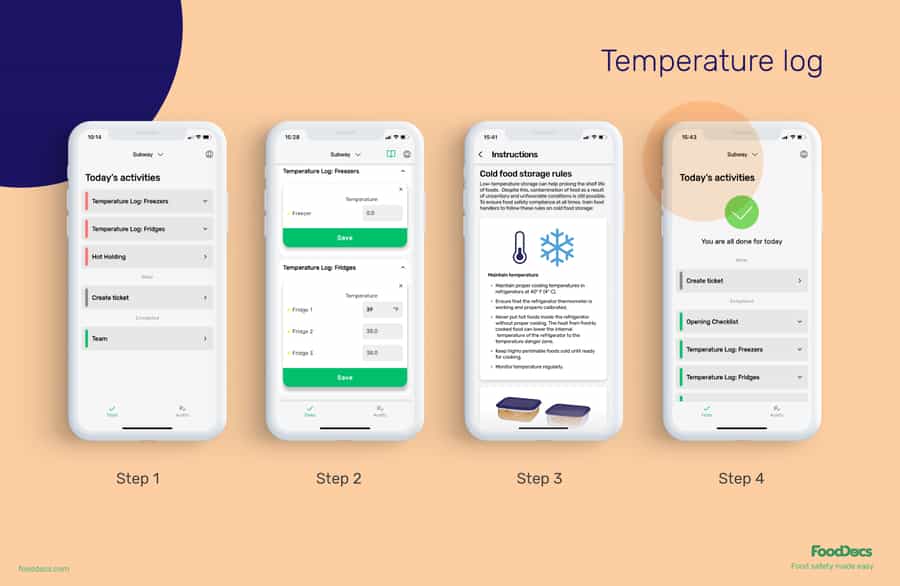 Temperature log instruction 