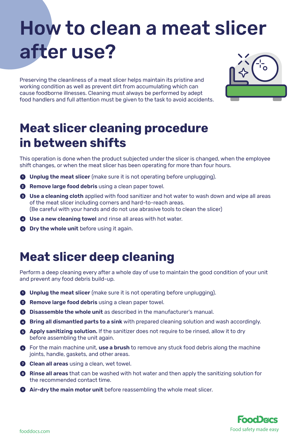 Deli Slicer Cleaning Habits Risk Listeria