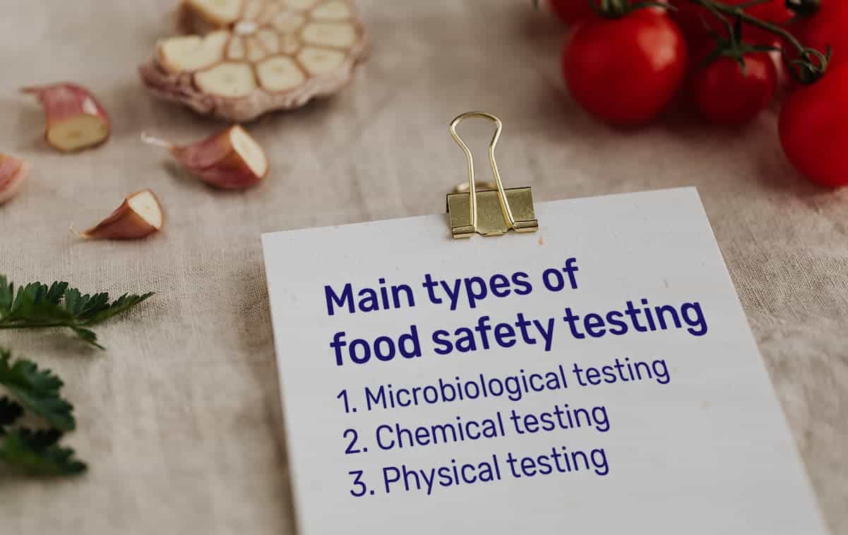 main types of food safety testing